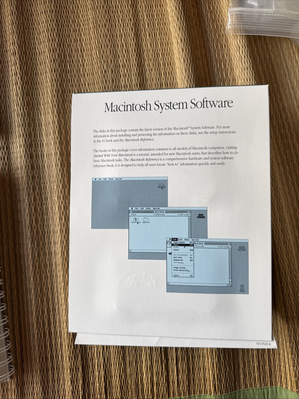 Macintosh System Software Disks 1991, Getting Started & Reference Guides 6.0.5