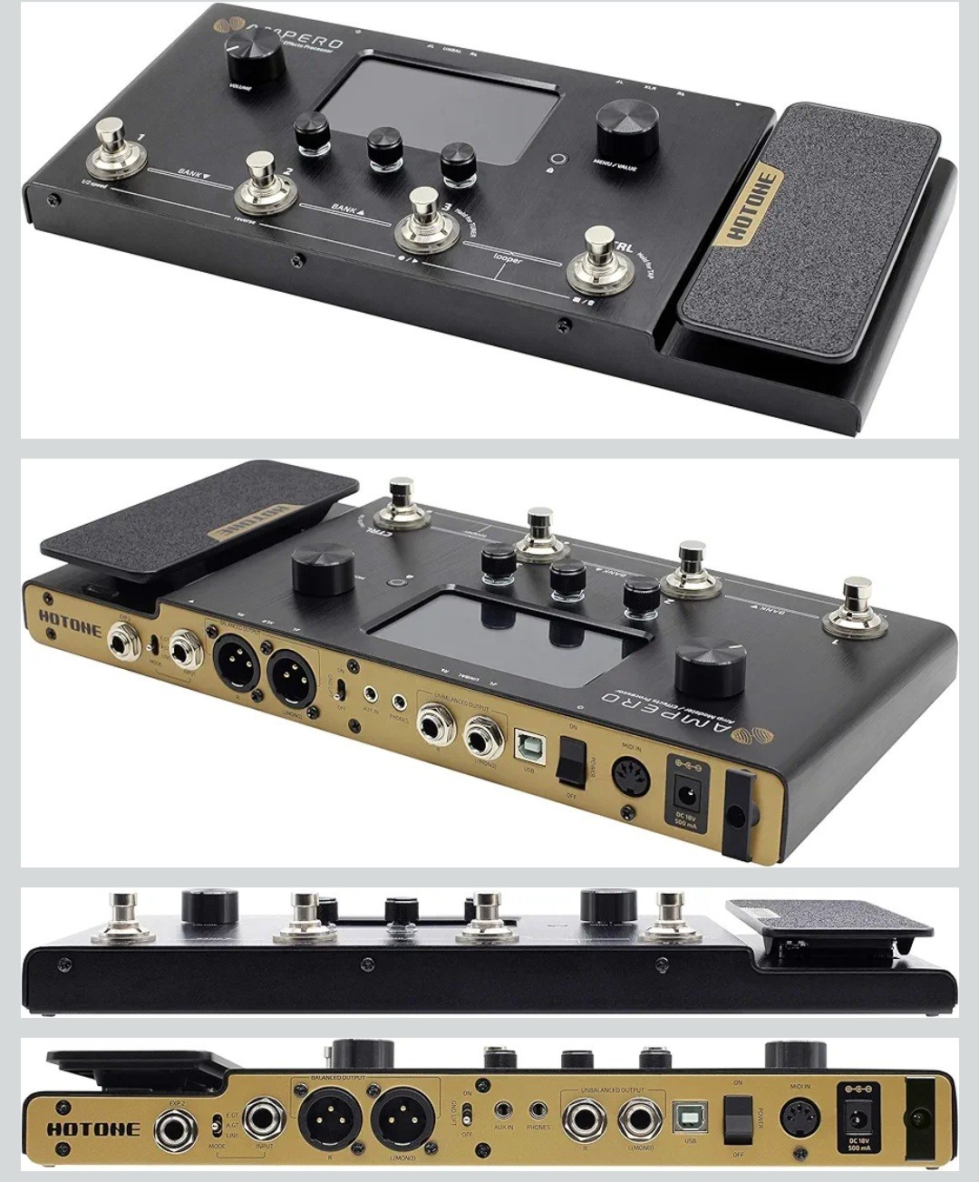 Hotone Ampero MP-100 Guitar Amp Modeler Pedal and Effects Processor Open Box