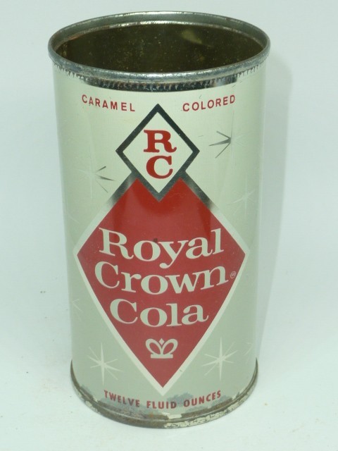 Empty Top Opened 12oz Royal Crown Cola Vintage Can