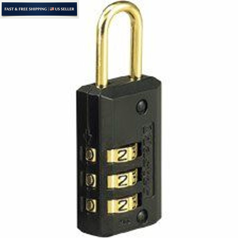 Master Lock Black Combination Padlock, Indoor Gym Locker 1 Pack,