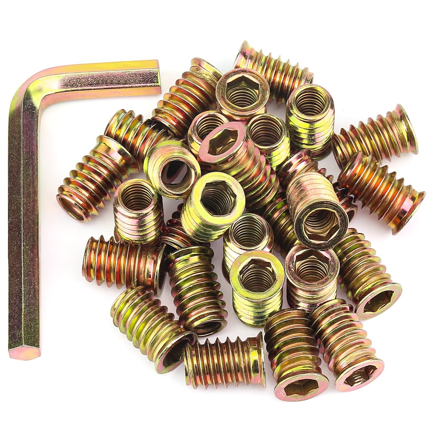5/16-18 Threaded Inserts Wood Inserts Steel Threaded Inserts for Wood Furnitu...