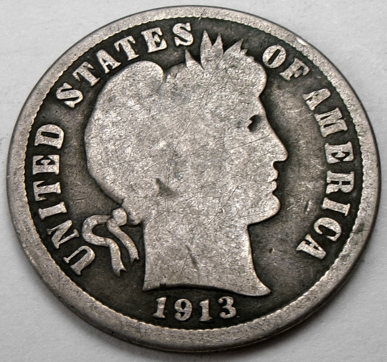 1913-S Barber 10¢ Dime