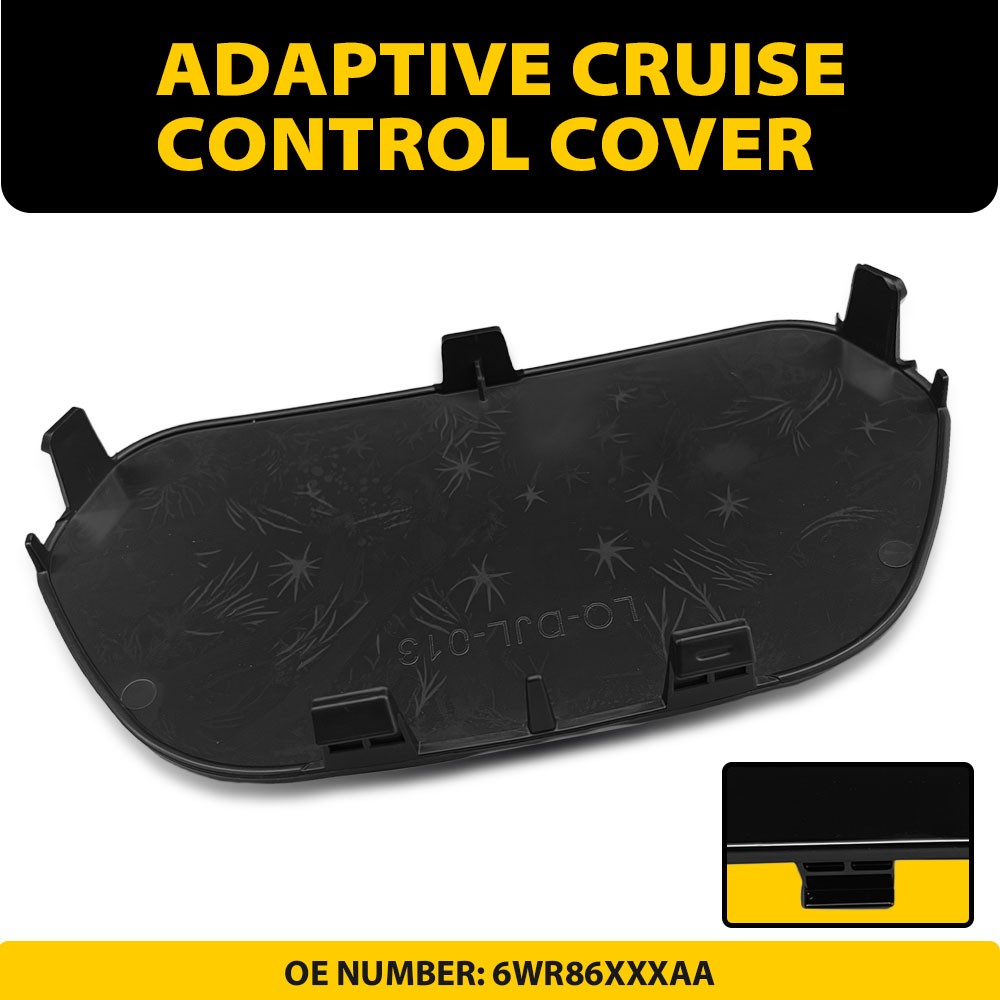 Front Adaptive Cruise Control Trim Cover 1X For 2020-26 Chrysler Pacifica Black