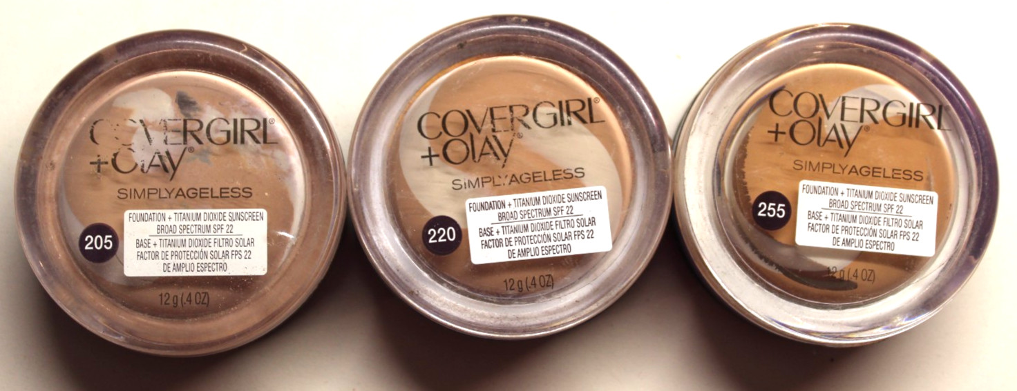 Covergirl + Olay Simply Age Less Foundation + Sunscreen SPF 22 YOU CHOOSE COLOR