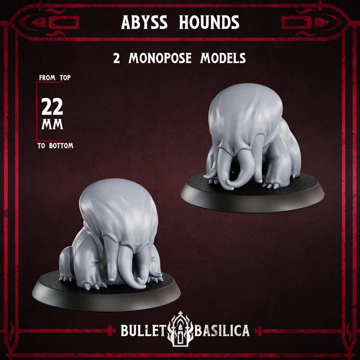 Young Abyss Hounds - Resin Tabletop Miniature