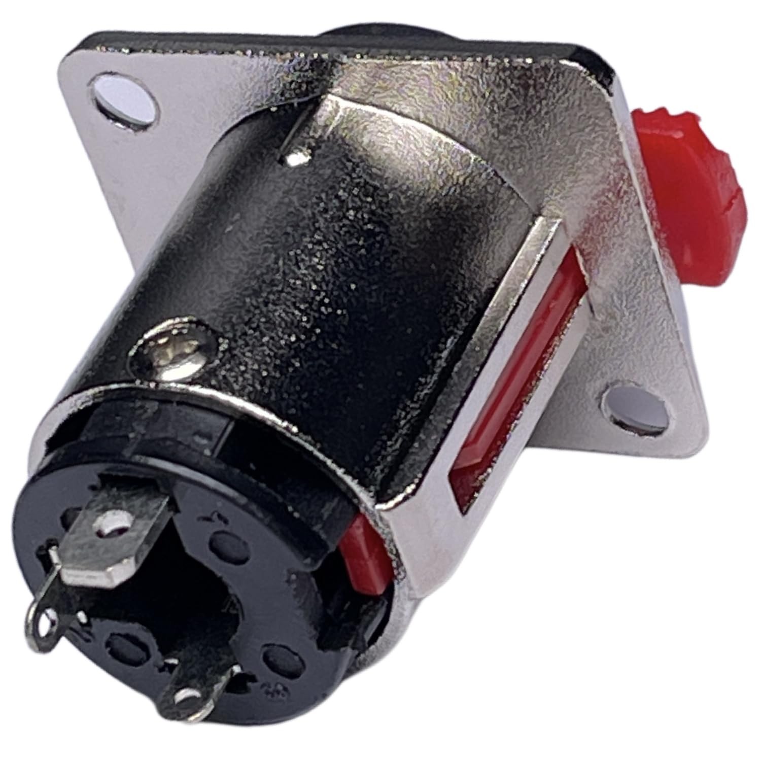 CESS 6.35mm TRS Stereo Female Square Panel Mount Socket, 2 Pack