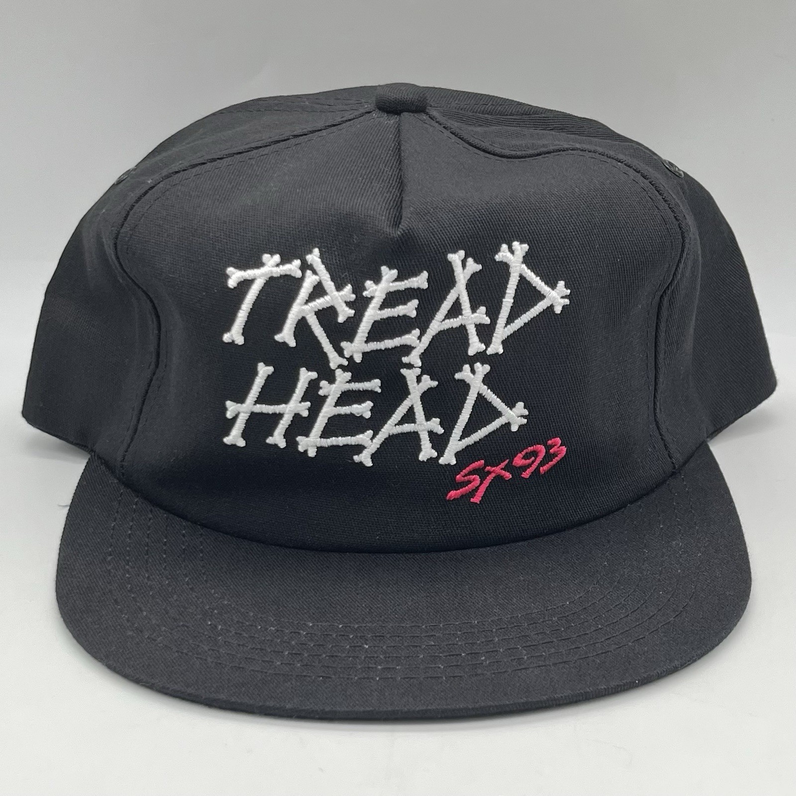 Vintage Thread Head Embroidered K Products Made in USA Snapback Hat Cap Sx93