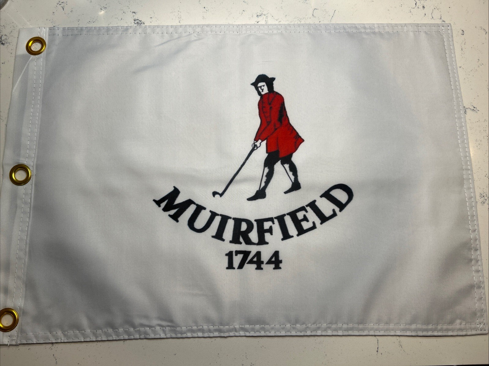 MUIRFIELD THE BRITISH OPEN PIN FLAG WITH GROMMETS FREE SHIP TIGER AUTOGRAPHS