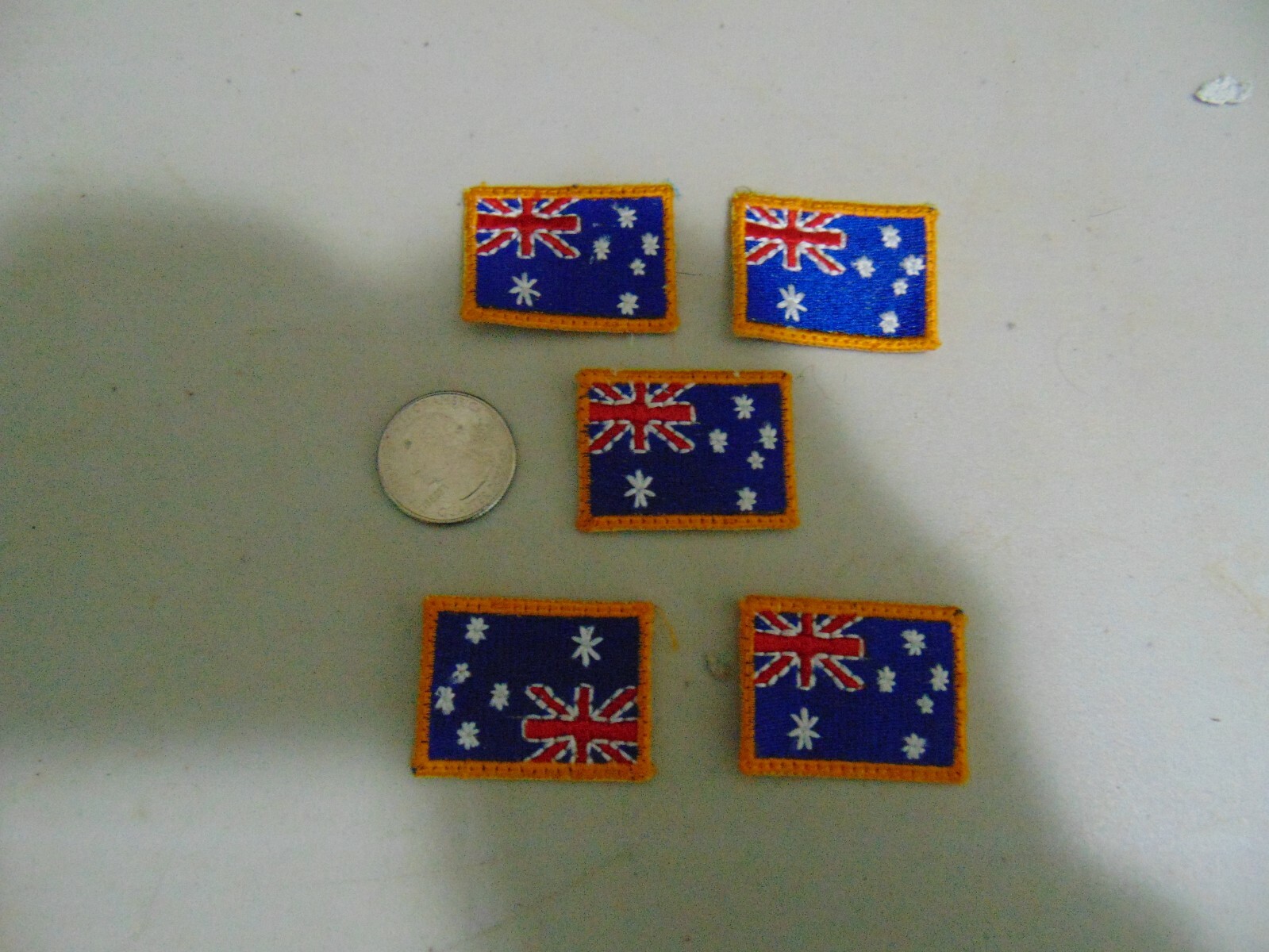 PATCH SEW ON SET OF 5 FLAG PATCHES AUSTRALIA APPROXIMATELY ONE INCH IN SIZE