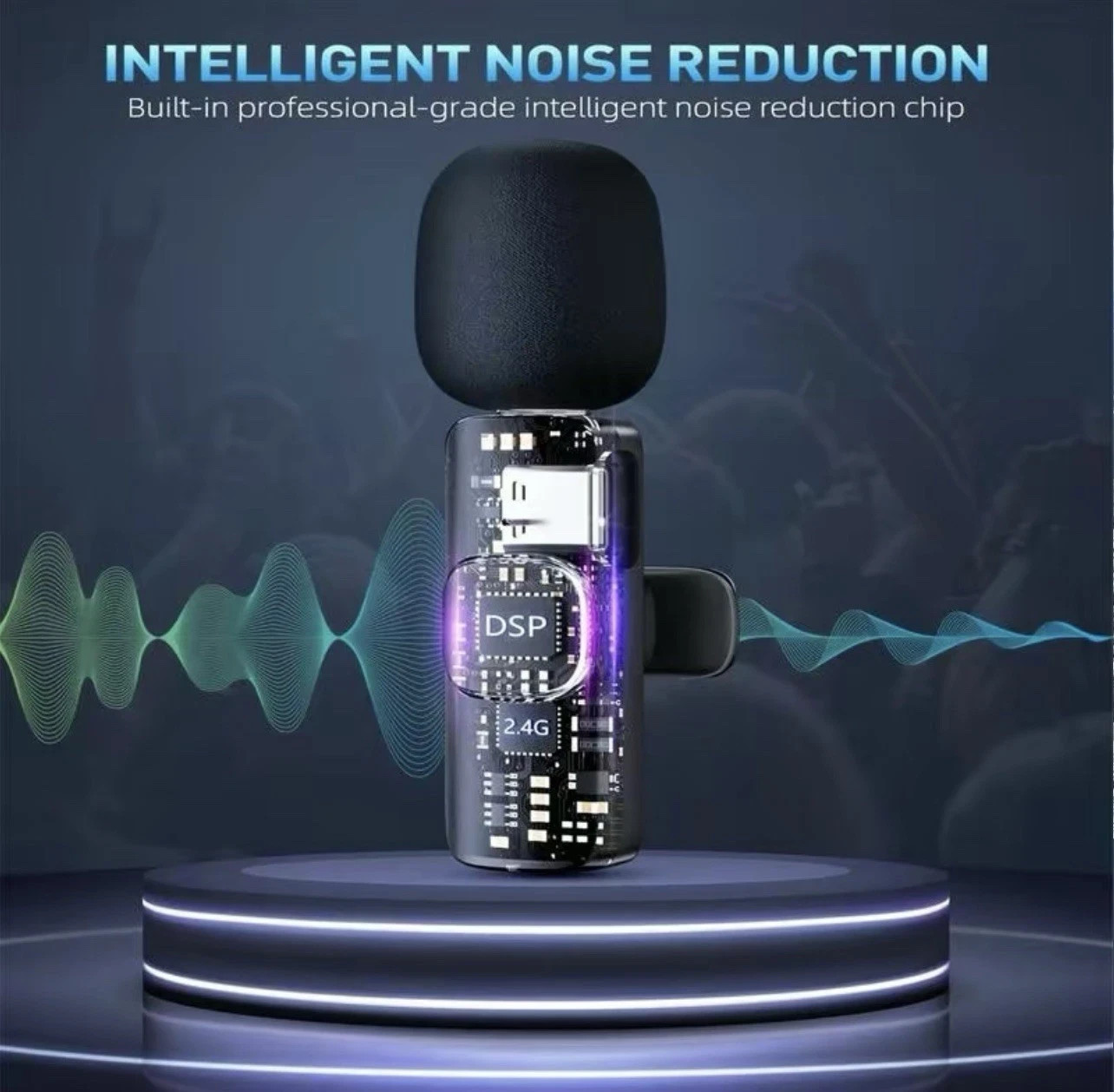 Wireless Microphone For Podcast ASMR TikTok Clip On Mic 2Pack