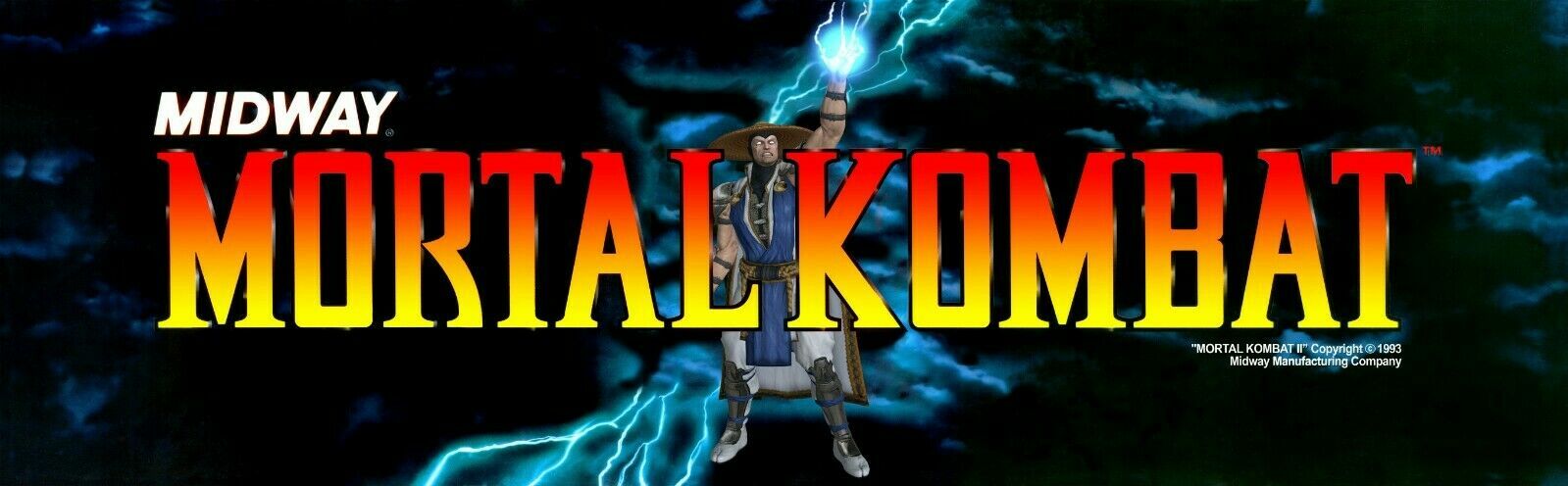 Alternate Mortal Kombat 2 Marquee For Reproduction Header/Backlit Sign