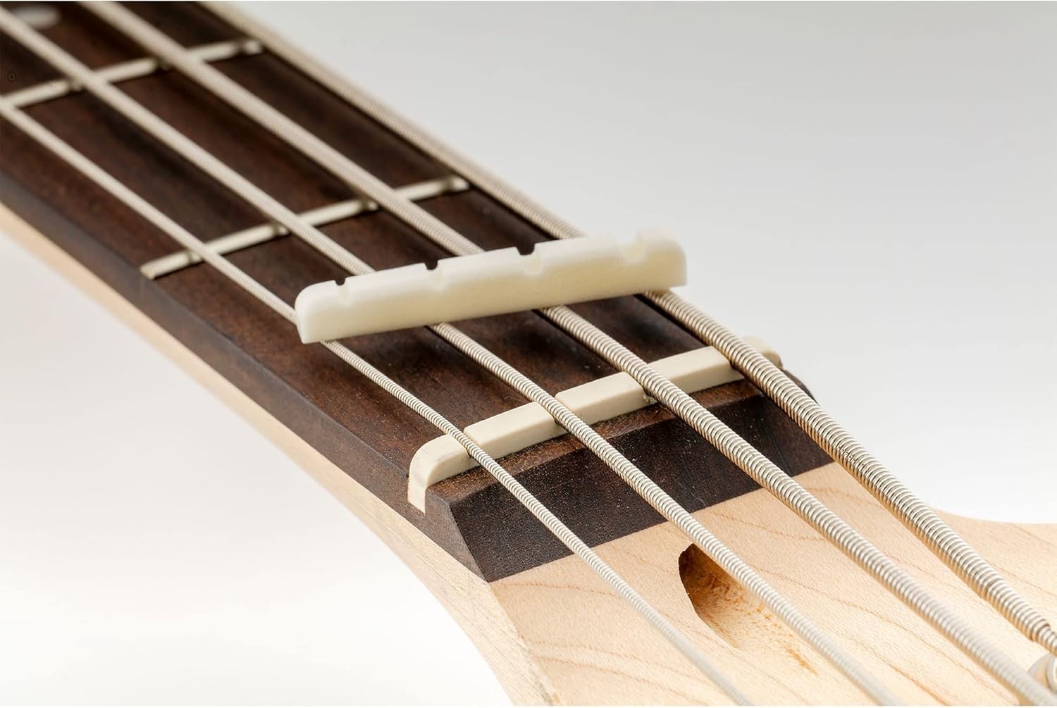 Basic 38mm Flat Bottom Bone Slotted Bass Nut for 4 String Bass Guitar, 38 * 3...