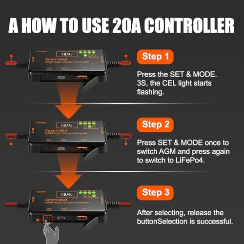 PWM Solar Charge Controller 12V20A Solar Panel Charge Controller with 20A PWM
