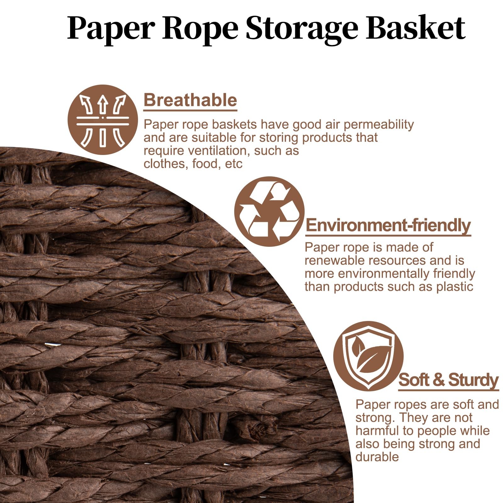 OIAHOMY Wicker Storage Basket Lid & Lock, Lidded Storage Bins, Decorative