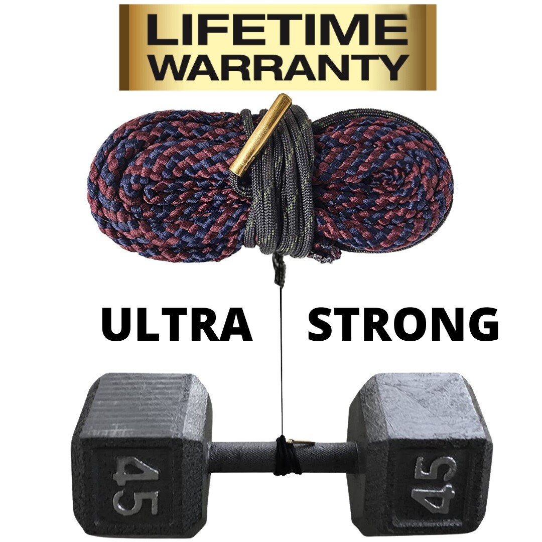.44 Rifle Gun Cleaning Bore Rope Kit - Fast Free Shipping - Barrel Snakes