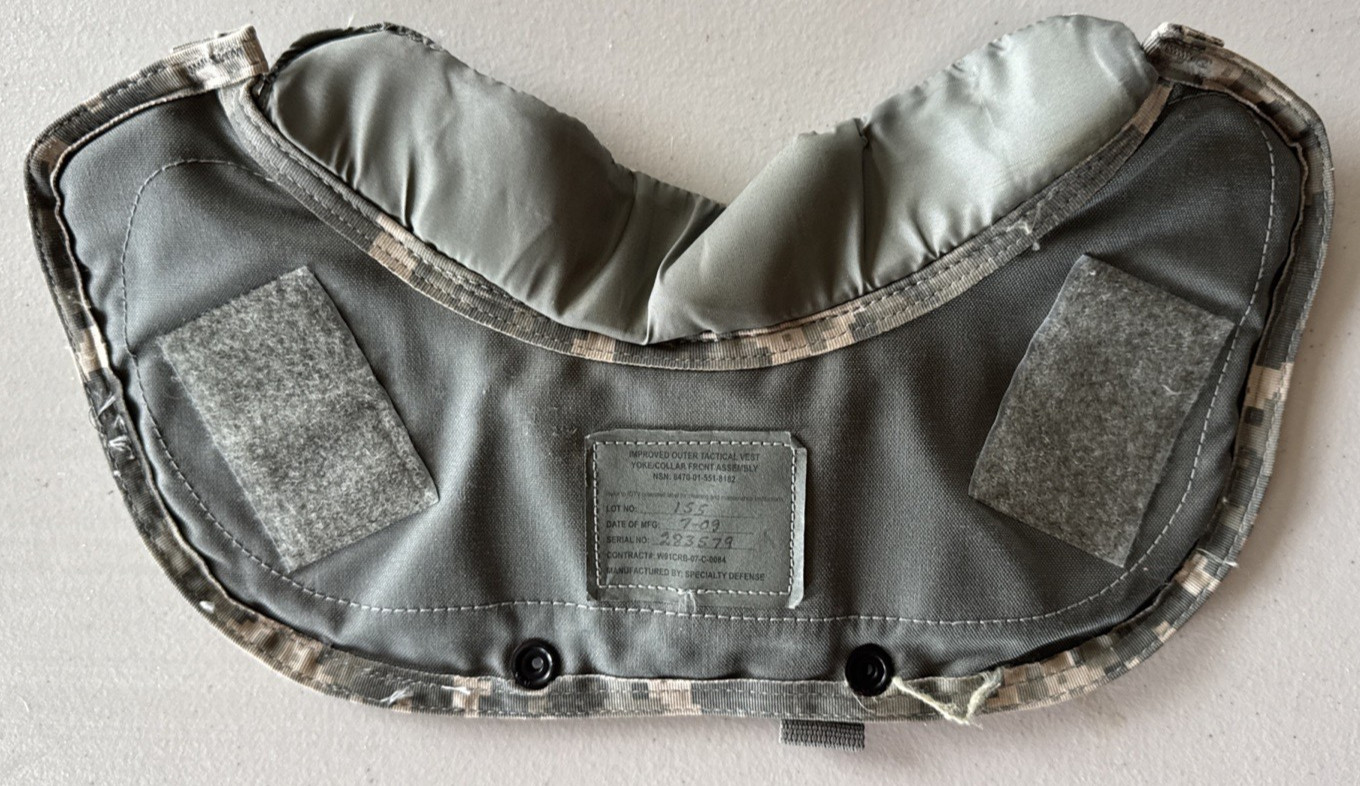 Specialty Defense Improved Outer Tactical Vest Yoke/Collar Front Assembly Medium