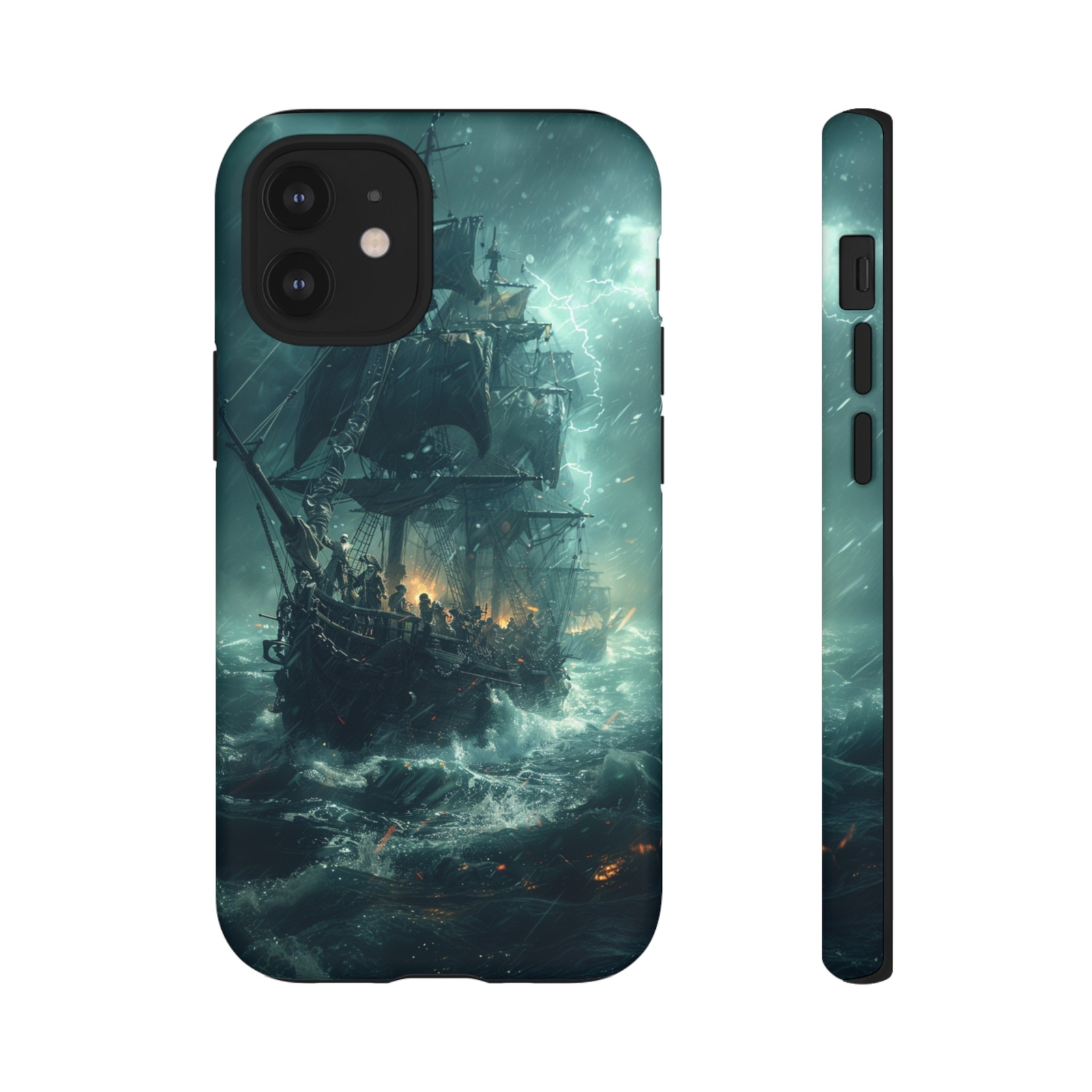 Ghost Pirate Ship Thunderstorm Phone Case for iPhone, Samsung Galaxy, Pixel