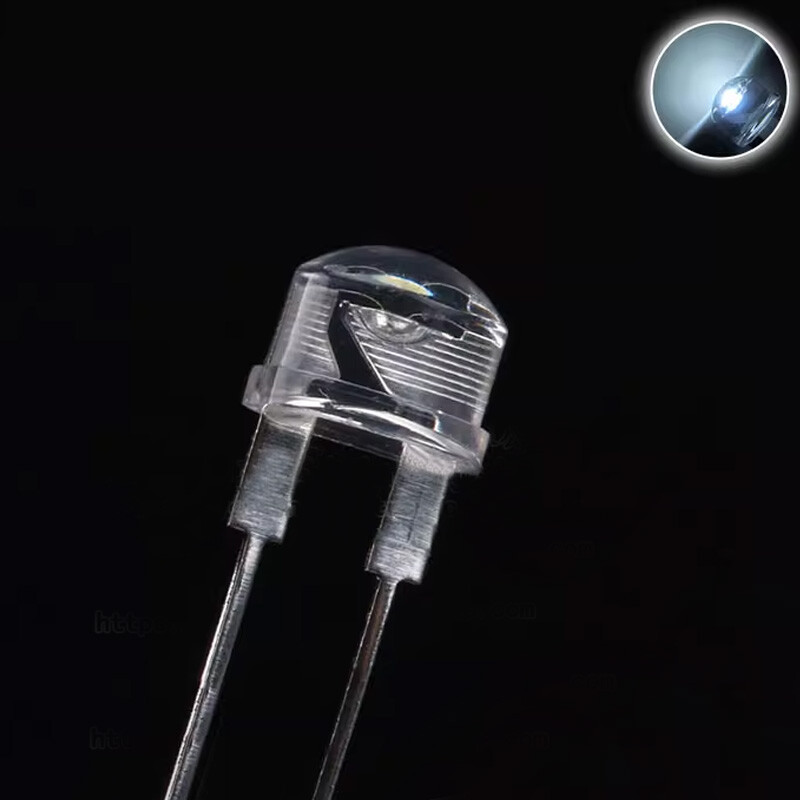 High Quality 8MM Straw Hat 0.5W LED Light Emitting Diode White LED High Power