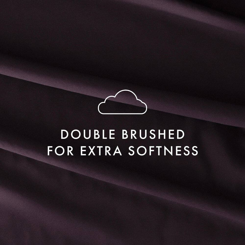 6-Piece Purple Solid Microfiber Twin XL Sheet Set Free Shipping New