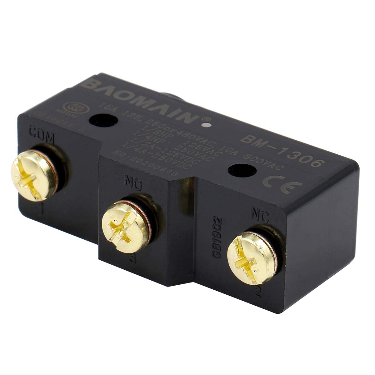 Baomain Shortbush Typically 250VAC 15A Micro Switch BM-1306 (TM-1306) CE