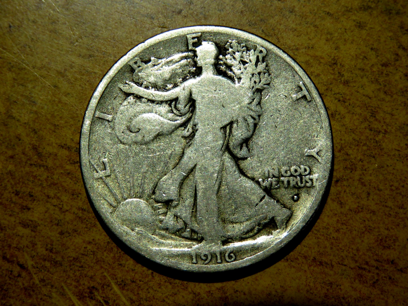 Nice Better Date 1916-D Obverse Walking Liberty Silver Half Dollar #2 P1
