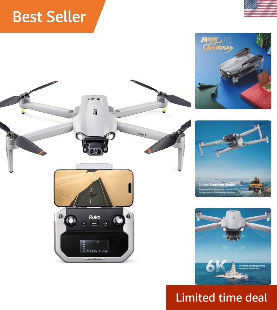F11PRO 2 Drone: 70 Min Flight Time, Night Vision & Auto Return for Filmmakers