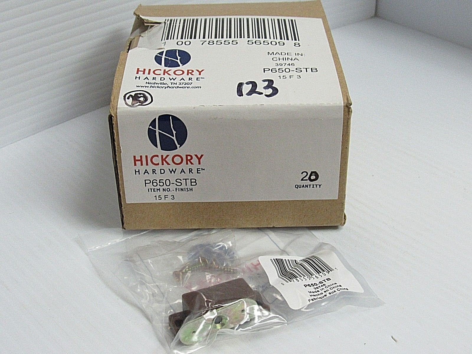 NEW LOT OF 20 HICKORY SMALL MAGNETIC CATCH P650-STB P650STB
