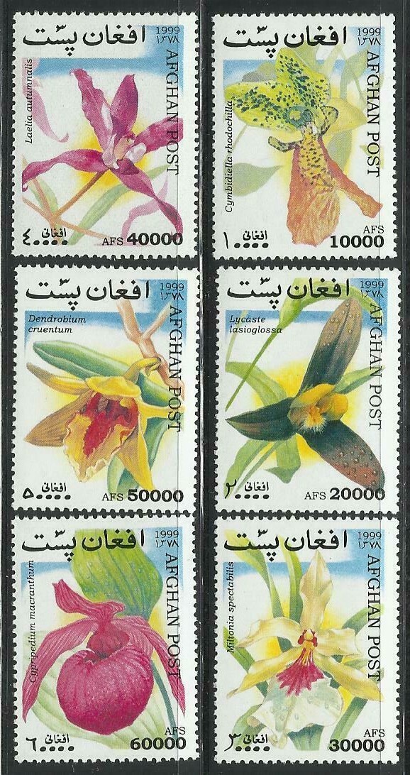 Afghanistan - 1997 6v. MNH Flowers Flora