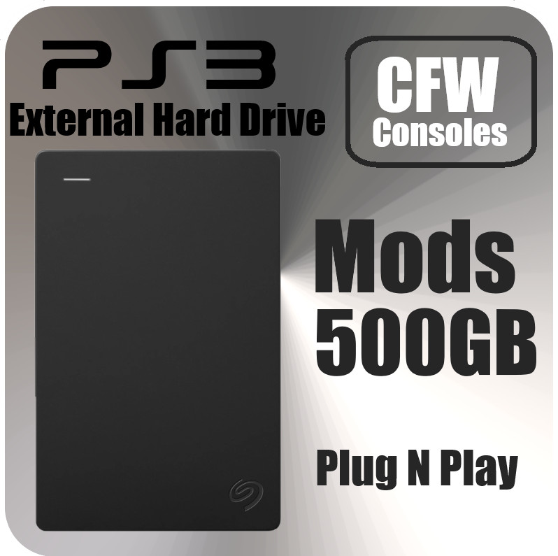 PS3 External Hard Drive 500GB for Custom Firmware & HEN Select format