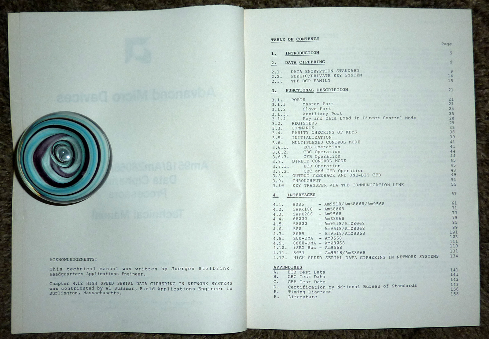 1984 AMD Data Ciphering Processors Am9518, Am9568, AmZ8068 Technical Manual
