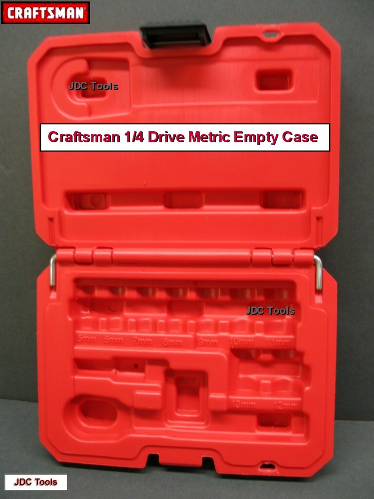 Craftsman 1/4 Drive Empty Socket Cases - SAE, MM or Both - Your Choice