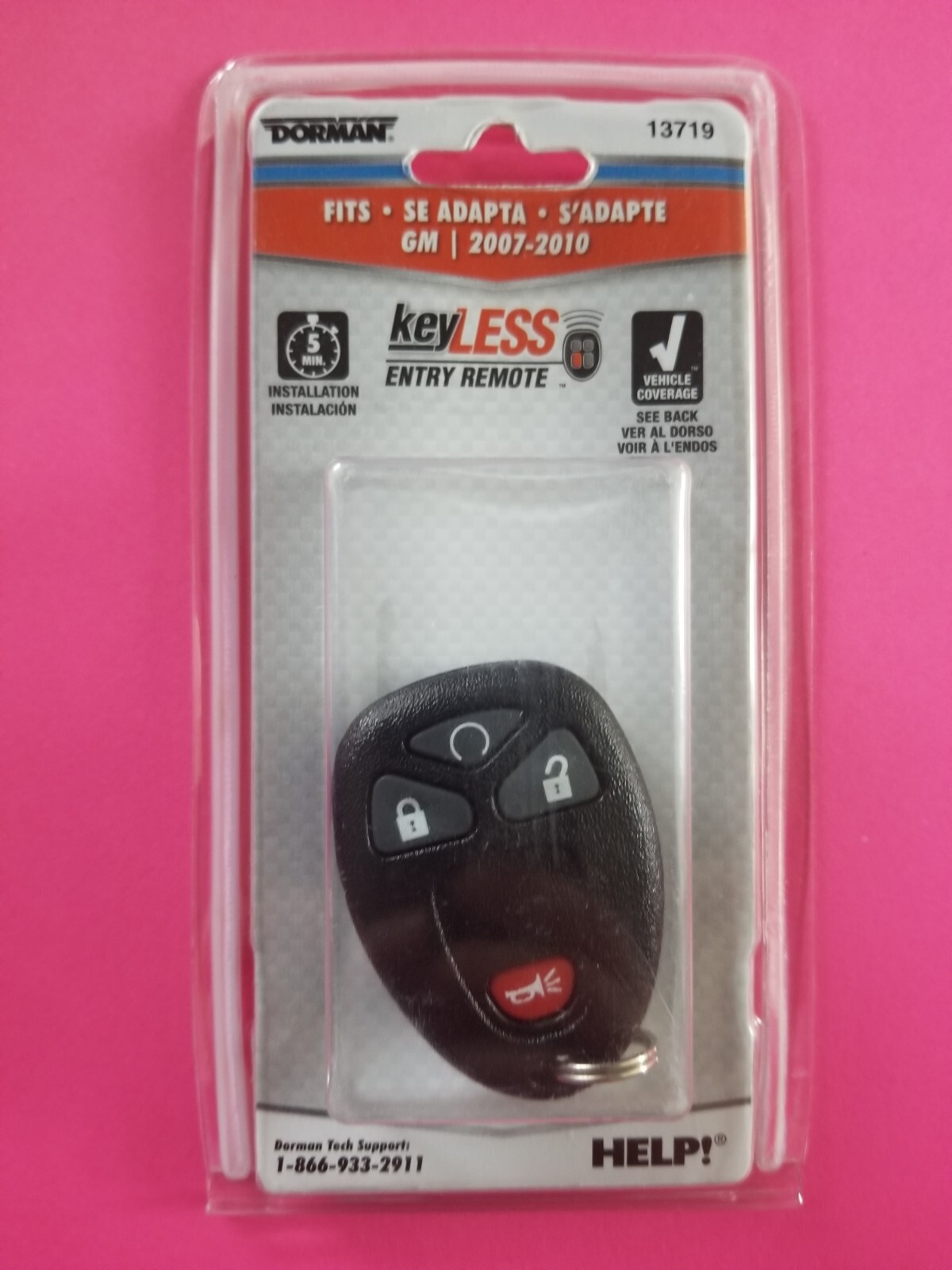 NEW - DORMAN 13719 Keyless Entry Remote For GM 2007 - 2010
