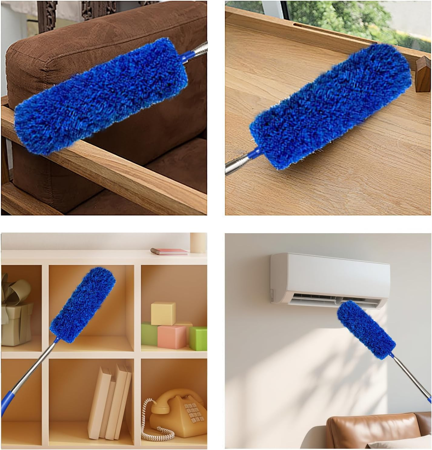Cobweb Dusters with Extension Pole 100-Inch Spider Web Brush & Ceiling Cleaning
