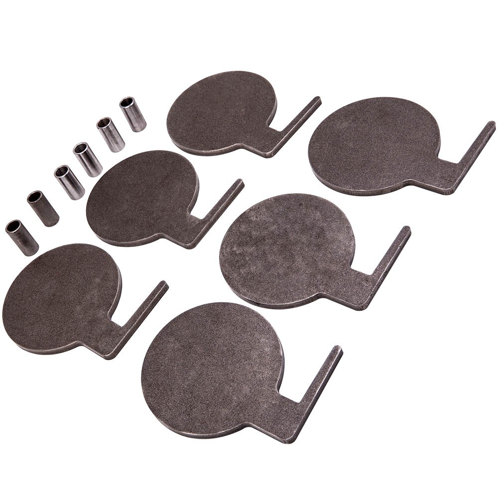 AR500 Steel Target Tree DIY Shooting Paddles 6x 6" x 3/8" W/ Tubes IDPA steel