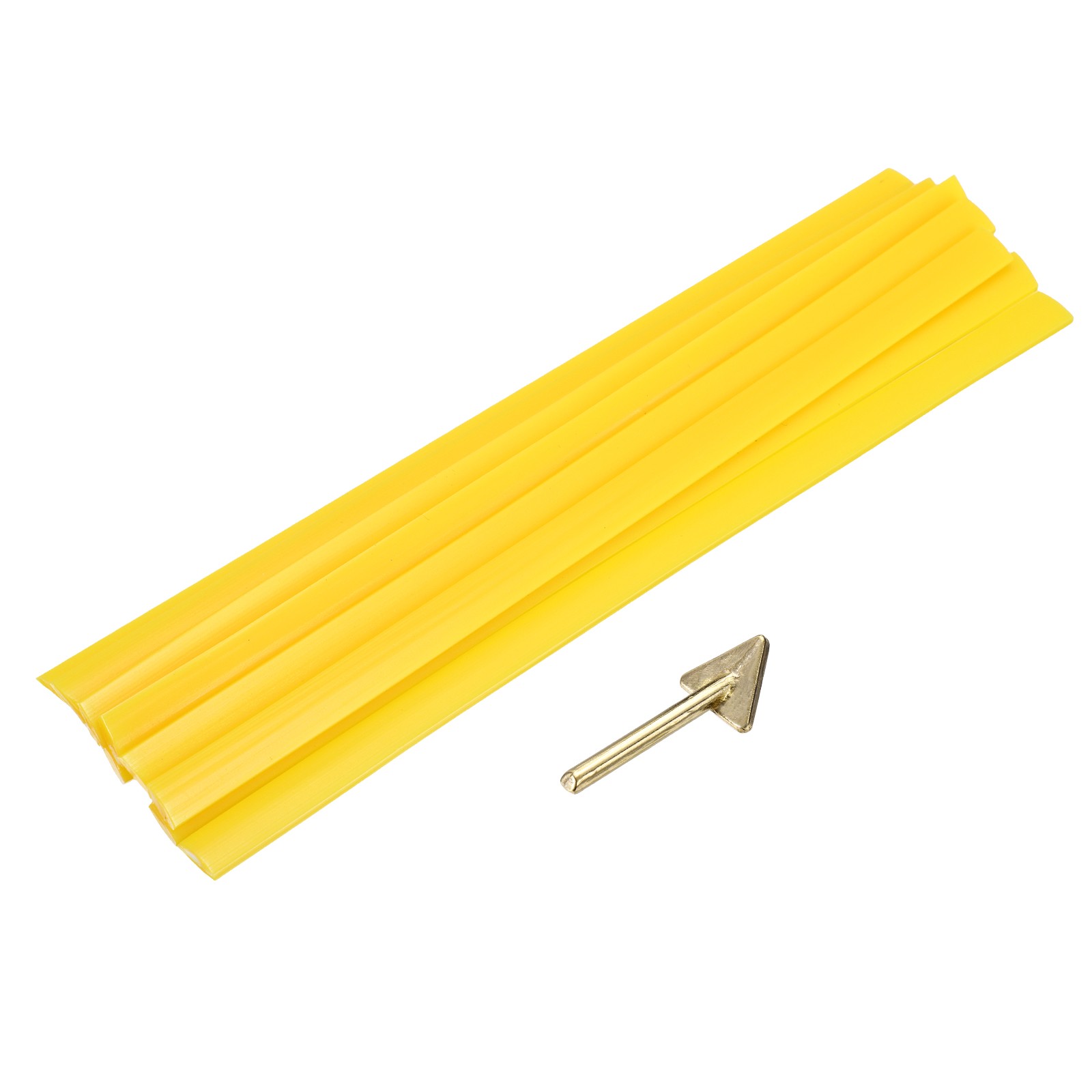 10 Pcs 8 Inch Plastic Welding Rods, 9.5mm x 200mm PE Welding Strip, Yellow