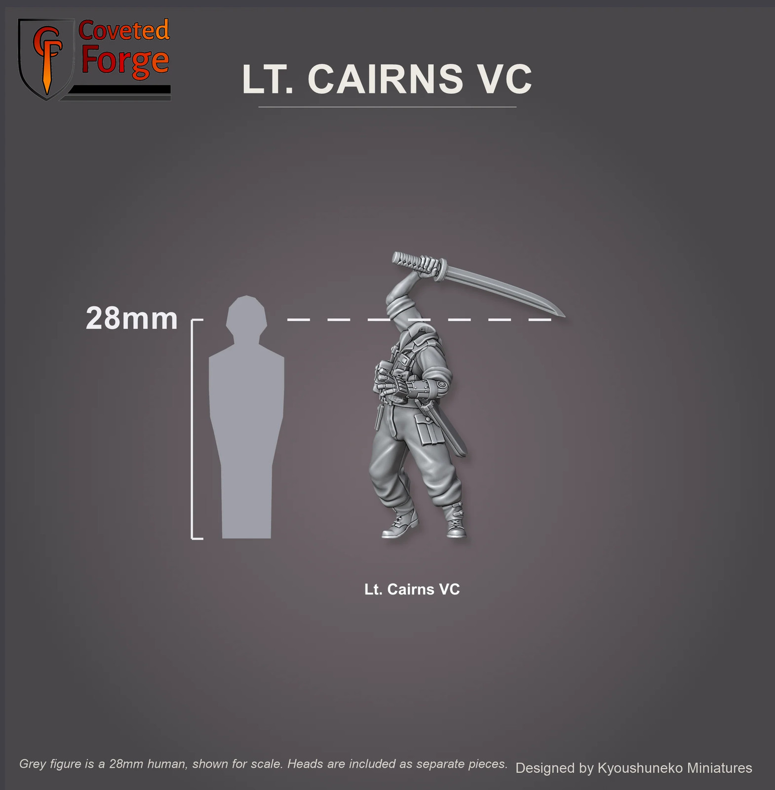 Lt. Cairns VC - Resin Tabletop Miniature