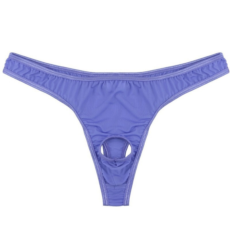 Men's Open Penis Hole Thong Micro G-string Bikini Briefs Lingerie Underwear us