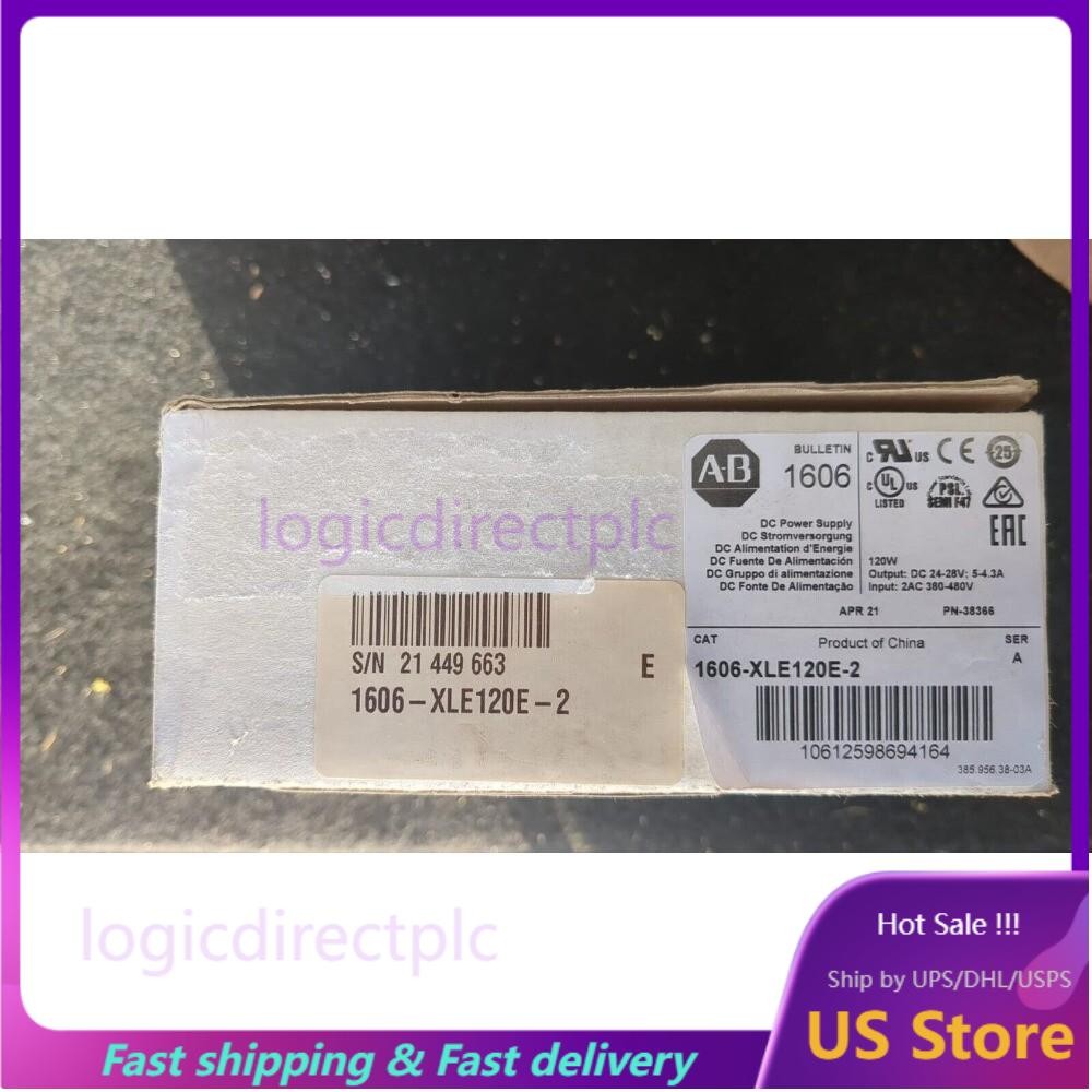 New Allen Bradley 1606-XLE120E-2 Power Supply 380/480 VAC 120W 1606XLE120E2