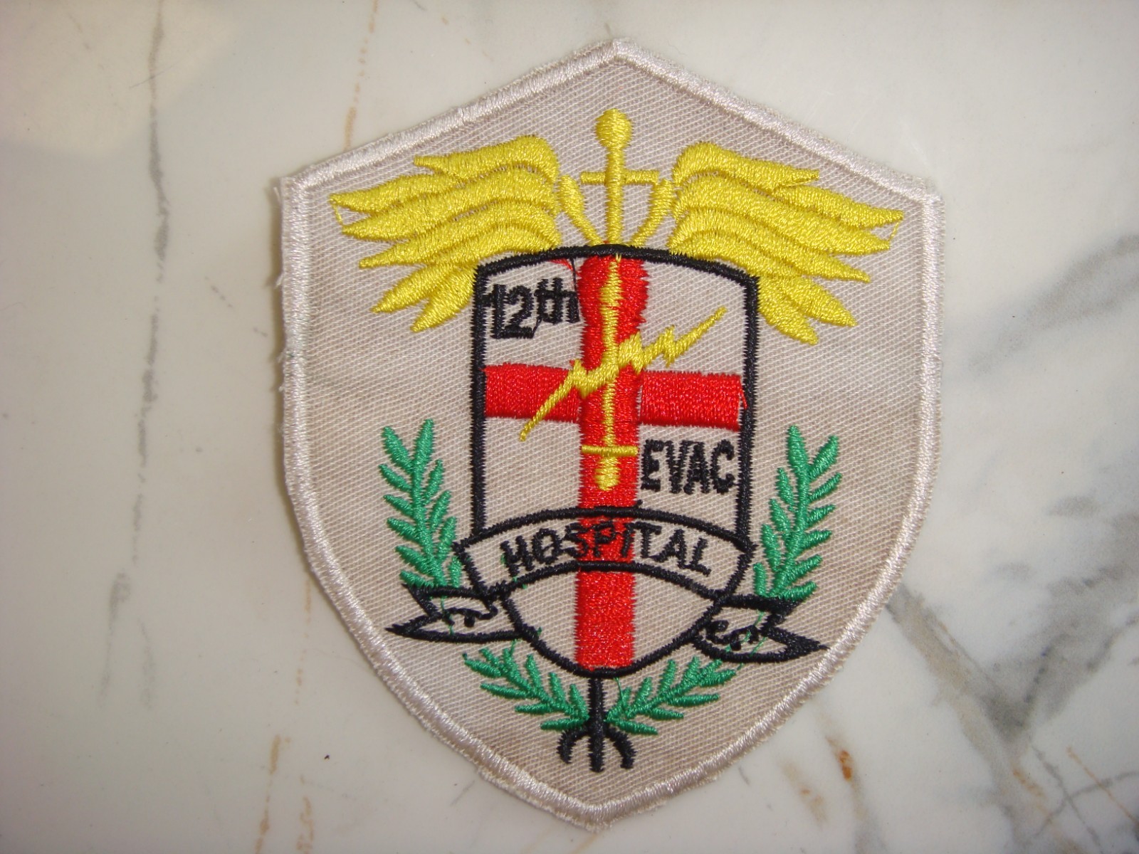US 12th EVACUATION HOSPITAL AT CU CHI,  VIETNAM WAR PATCH