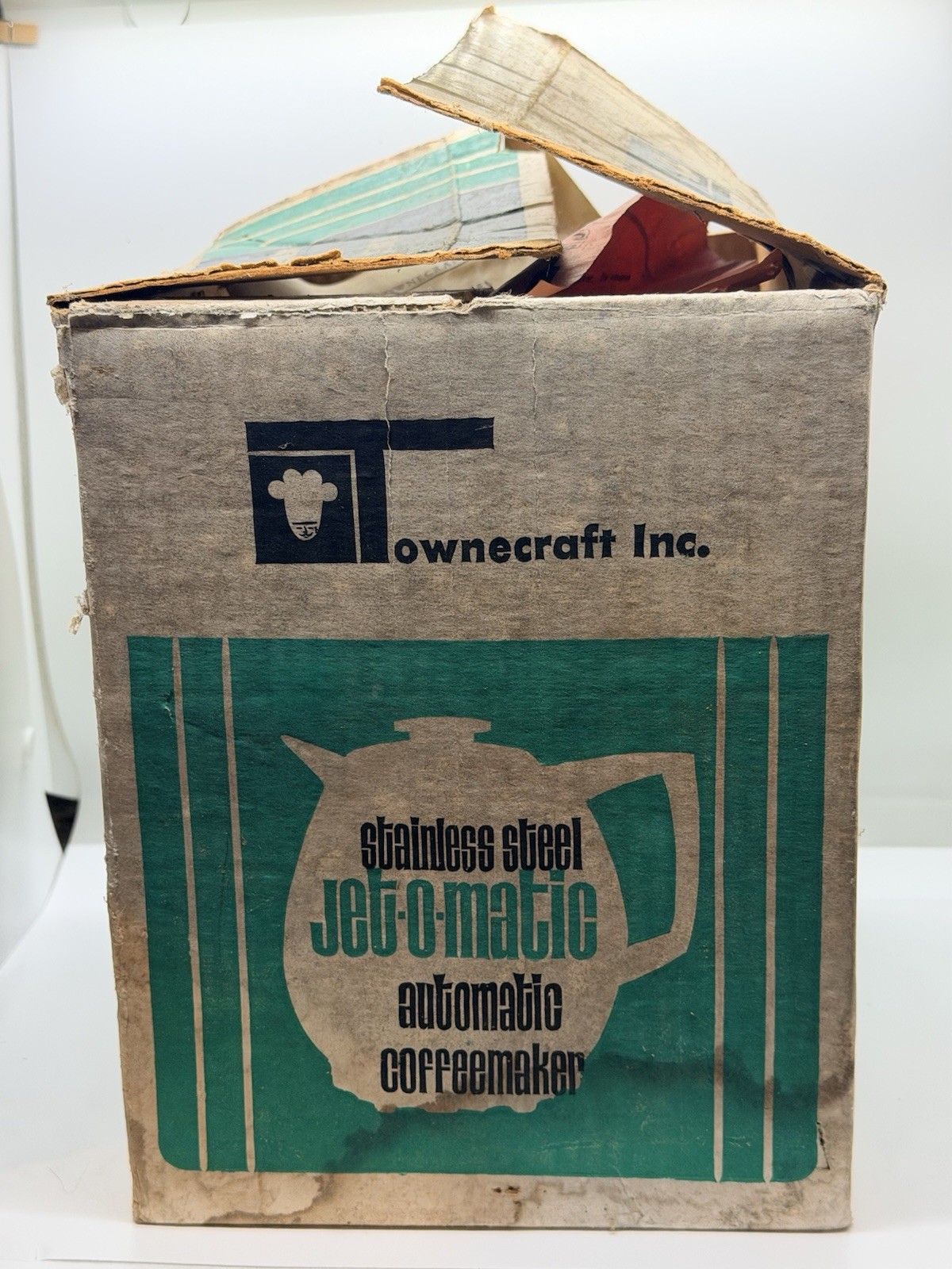 Vintage Chrome Jet-O-Matic Coffee Maker 10  MH Garaham With Cord In Box Tested