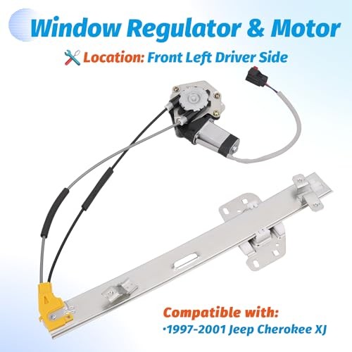 Front Left Driver Side Power Window Regulator w/Motor Compatible w/Jeep Cherokee