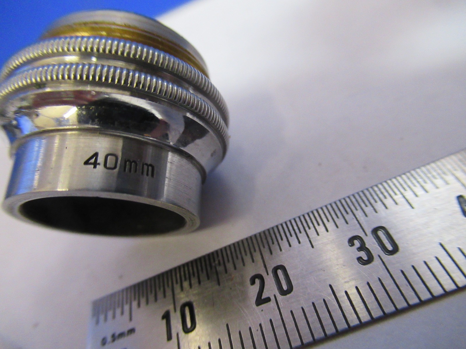 OBJECTIVE 40mm BAUSCH LOMB LENS OPTICS MICROSCOPE PART AS PICTURED U1-A-15