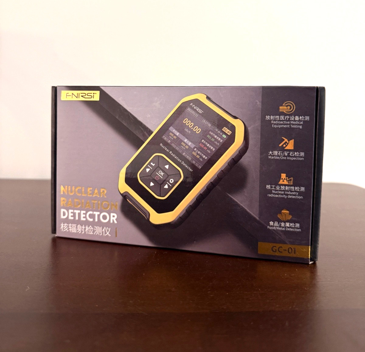 FNIRSI GC-01 Geiger Counter Nuclear Radiation x-ray y-ray Detector Dosimeter