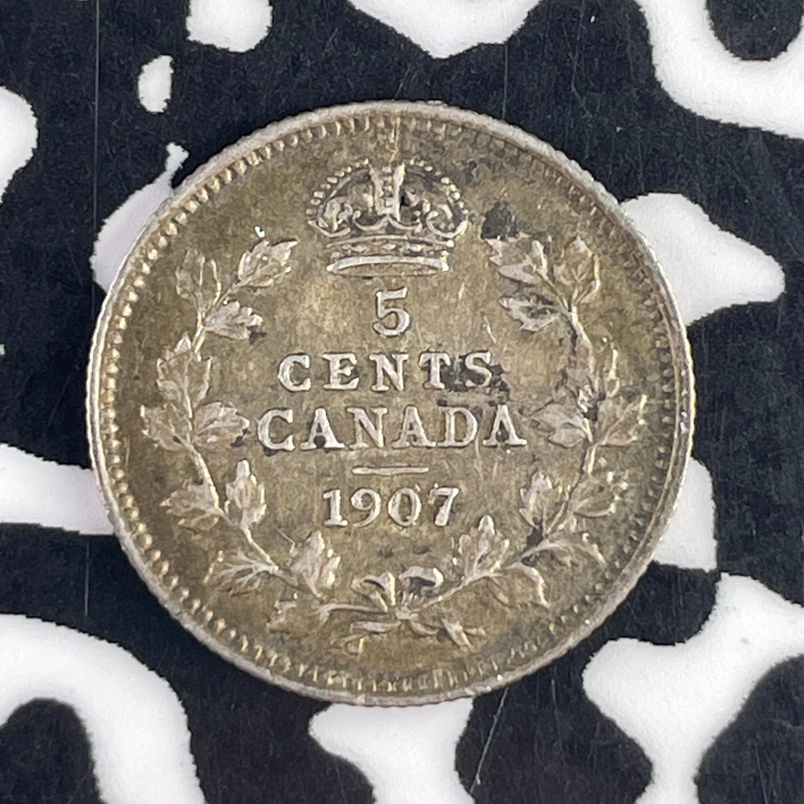 1907 Canada 5 Cents Lot#F2782 Silver! Nice!