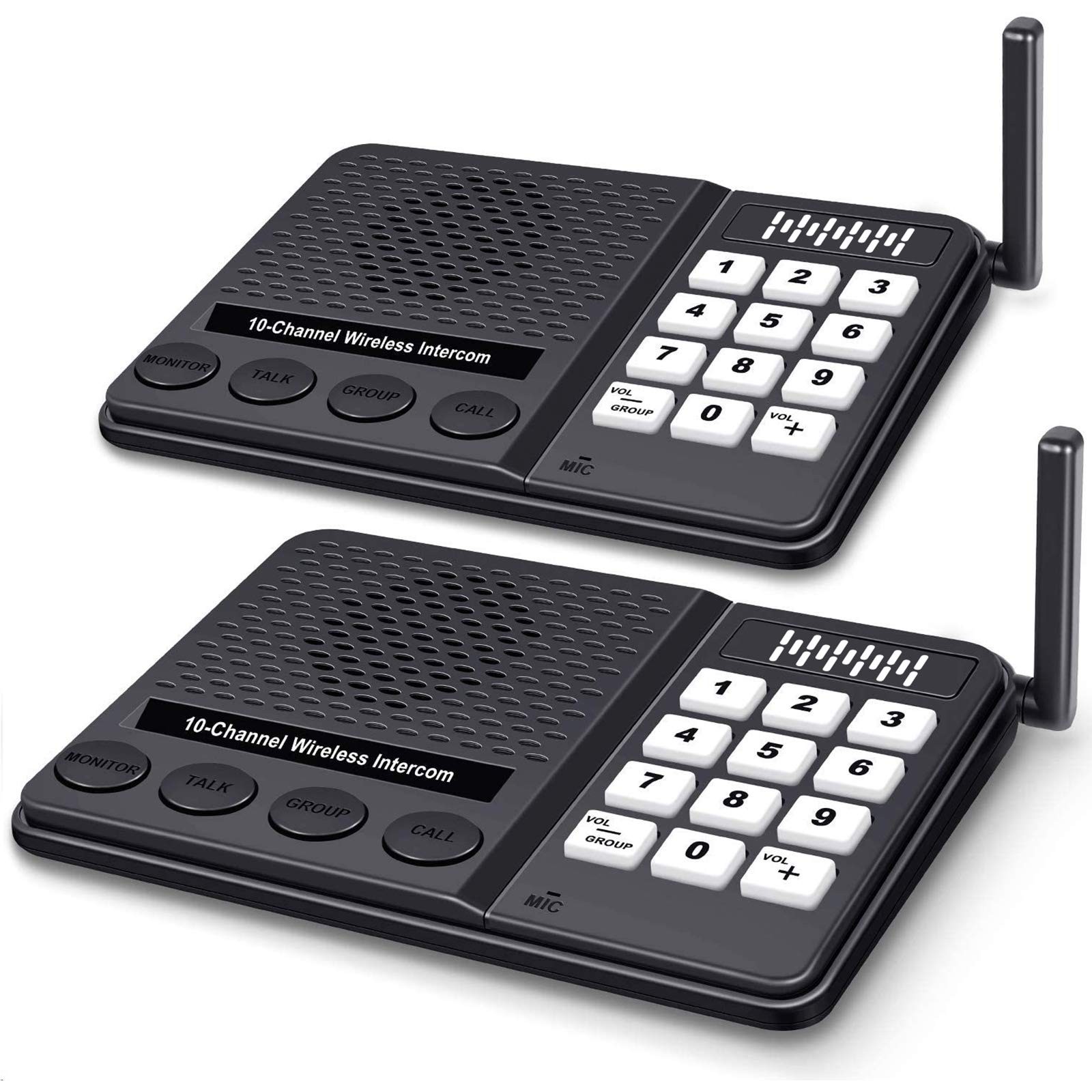 Intercoms Wireless for Home - 10 Channel 3 Privacy Code Wireless Intercom System