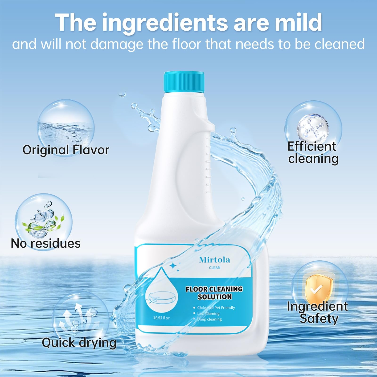 Floor Cleaning Solution, Dilution Ratio 1:200, with Eufy Cleaning Solution, E...