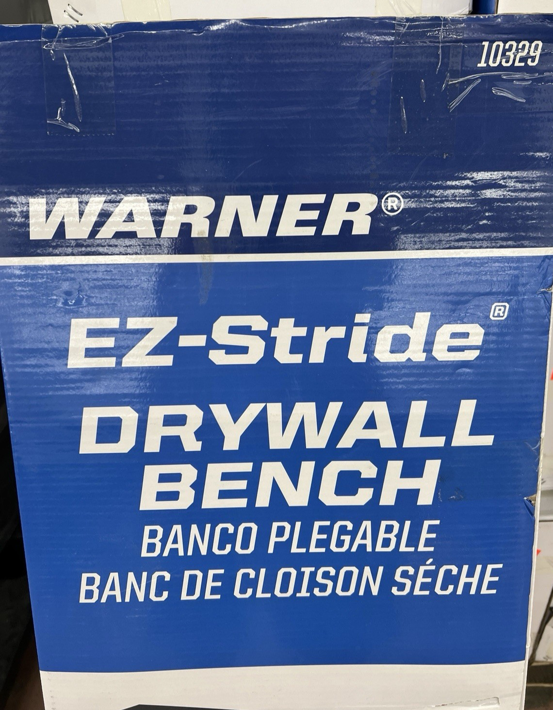 Warner 10329 EZ-Stride Aluminum Drywall Bench Adjustable Height, 48-Inches Long