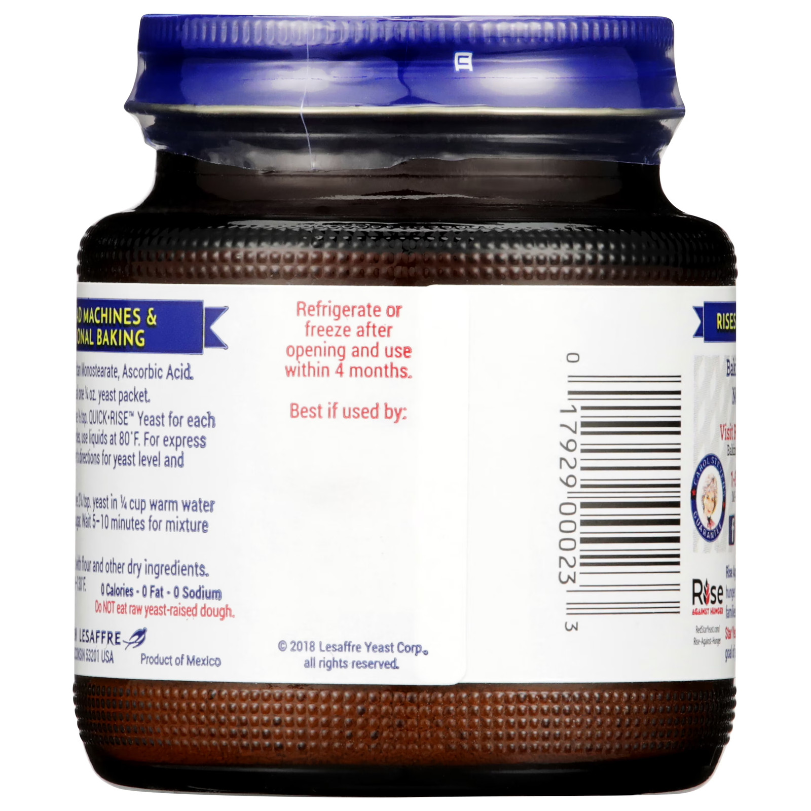 Instant Dry Yeast 4oz Jar Red Star Quick Rise