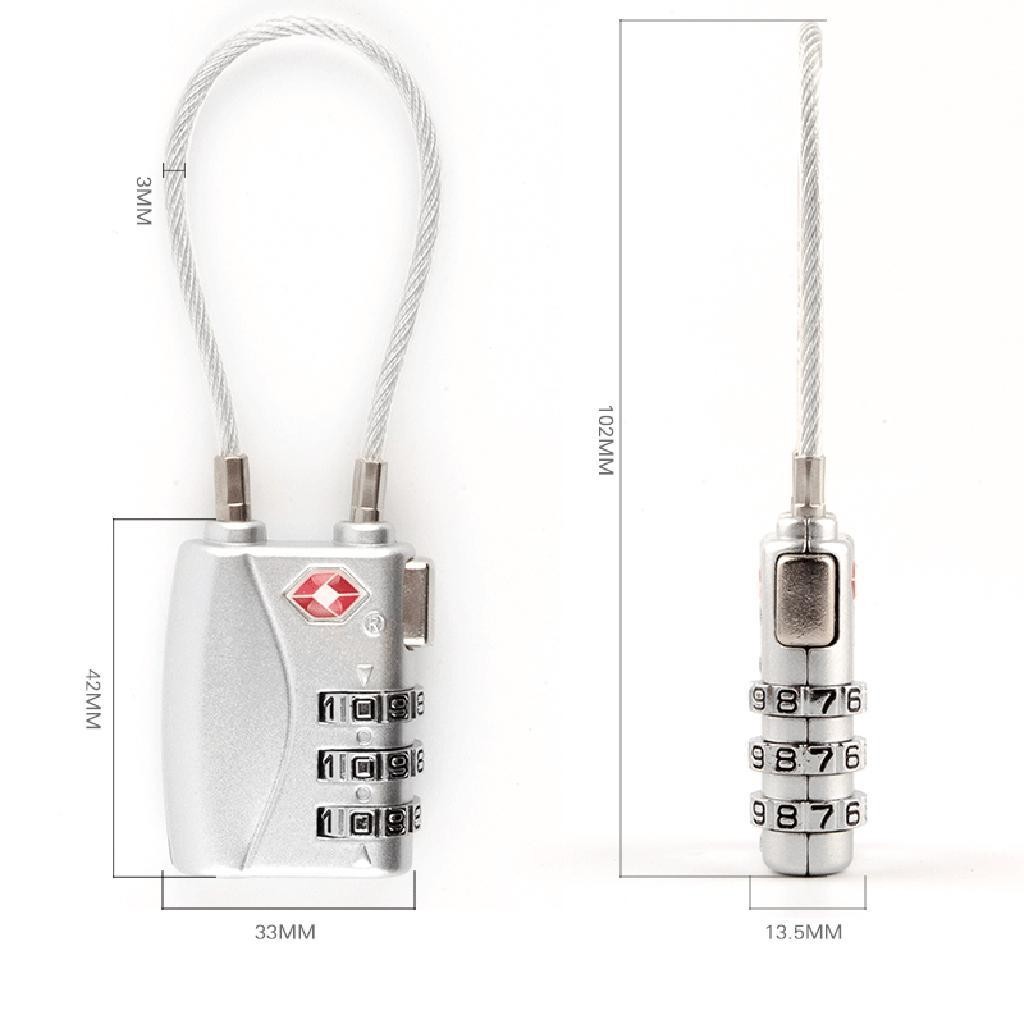 Mini Backpack Password Lock Padlock Combination Padlock Travel Lock Silver