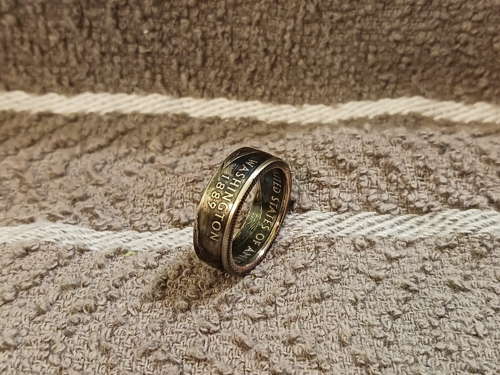 Washington Handcrafted Washington Quarters coin ring, size 6 (2007)